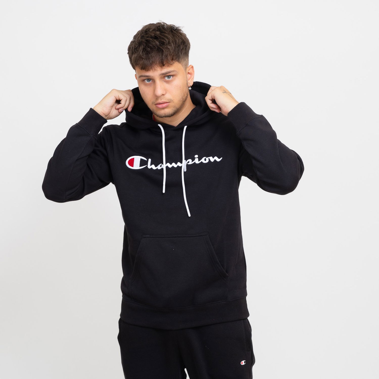 Mikina Champion Hooded Sweatshirt Čierna | 219203-KK001, 0