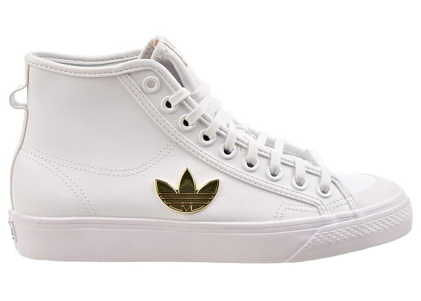 Tenisky a topánky adidas Originals Nizza Trefoil Hi Cloud White Gold Metallic W Biela | H01134, 0