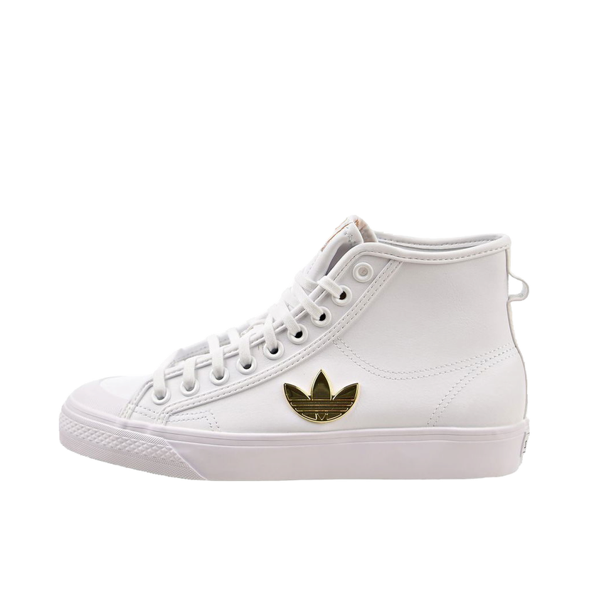 Tenisky a topánky adidas Originals Nizza Trefoil Hi Cloud White Gold Metallic W Biela | H01134