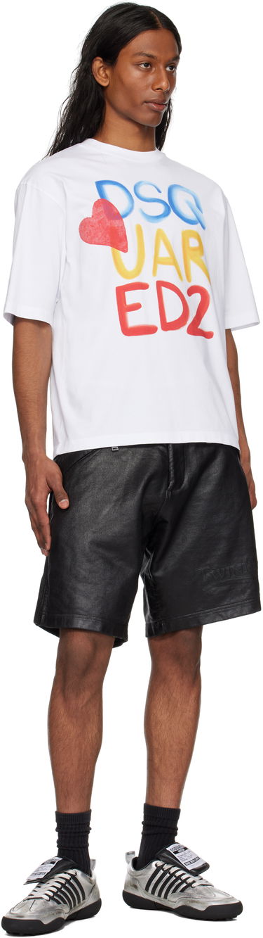 Tričko DSQUARED2 Summer Lovers Loose Fit Logo T-Shirt Dsquared2 Biela | S78GD0098-D20020-100, 3