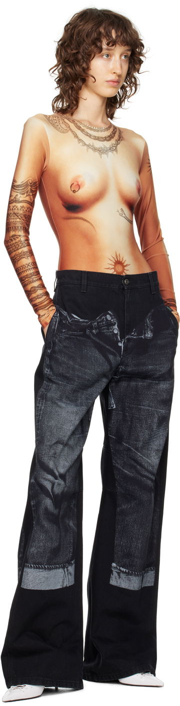 Body Jean Paul Gaultier Gaultier 'The Body Tattoo' Long Sleeve Bodysuit Rôznofarebný | 23/15-F-BD009-J527-25, 4