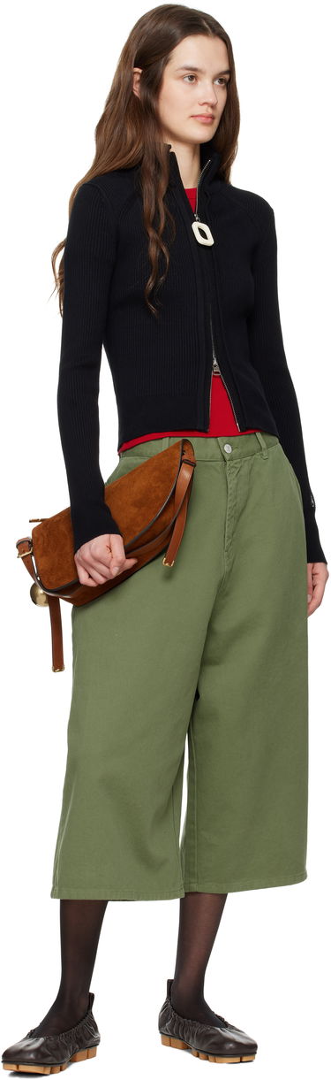 Sveter JW Anderson JW Anderson Fitted Zip-Up Sweater Čierna | KW1353-YN0398, 3