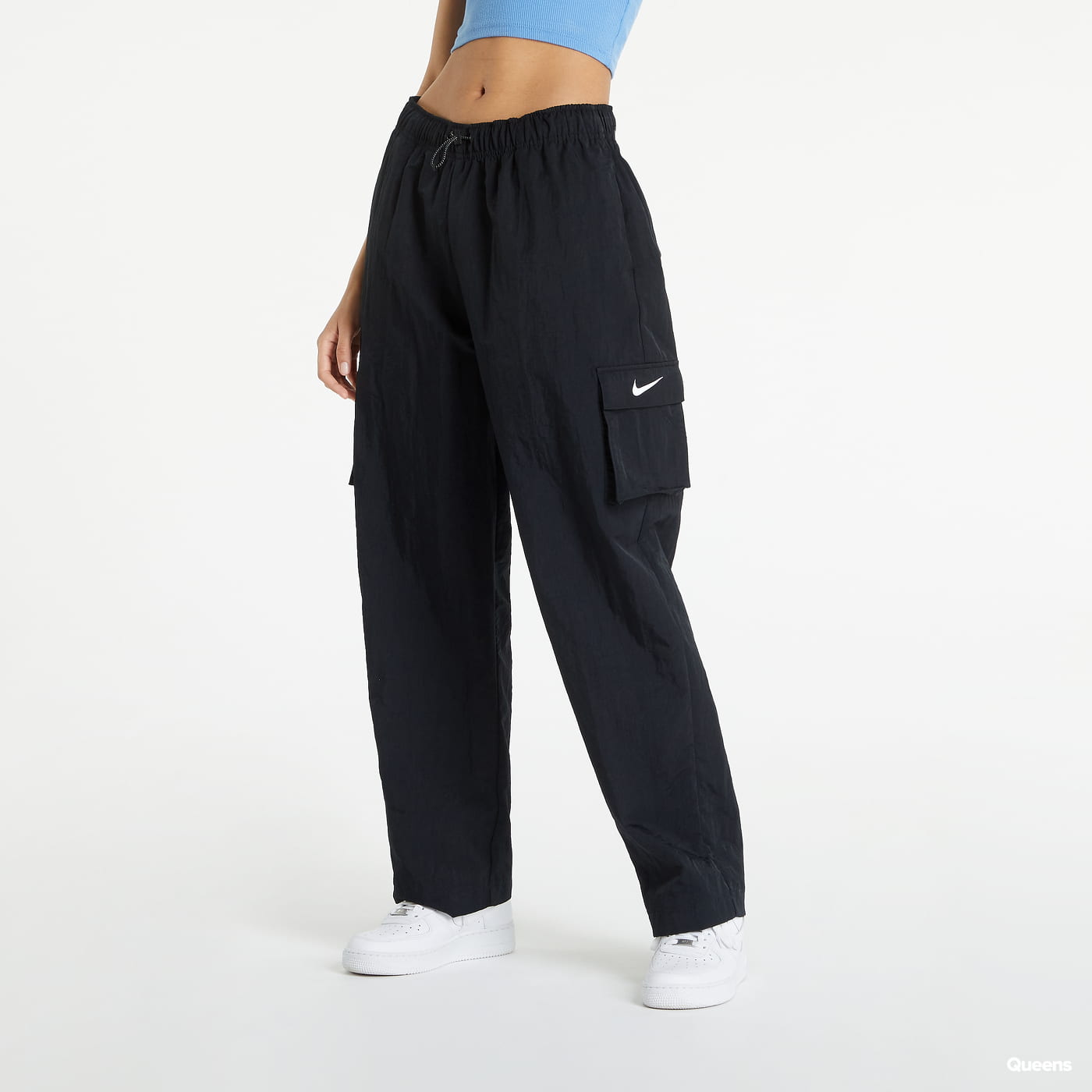 Tepláky Nike Sportswear Essential Woven Oversized Pants Čierna | DO7209-010, 0