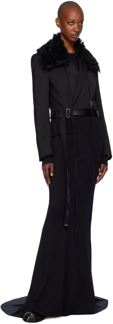 Šaty Ann Demeulemeester Long Sleeve X-Long Flared Maxi Dress Čierna | 2301-W-JDR22-FA045-099, 3