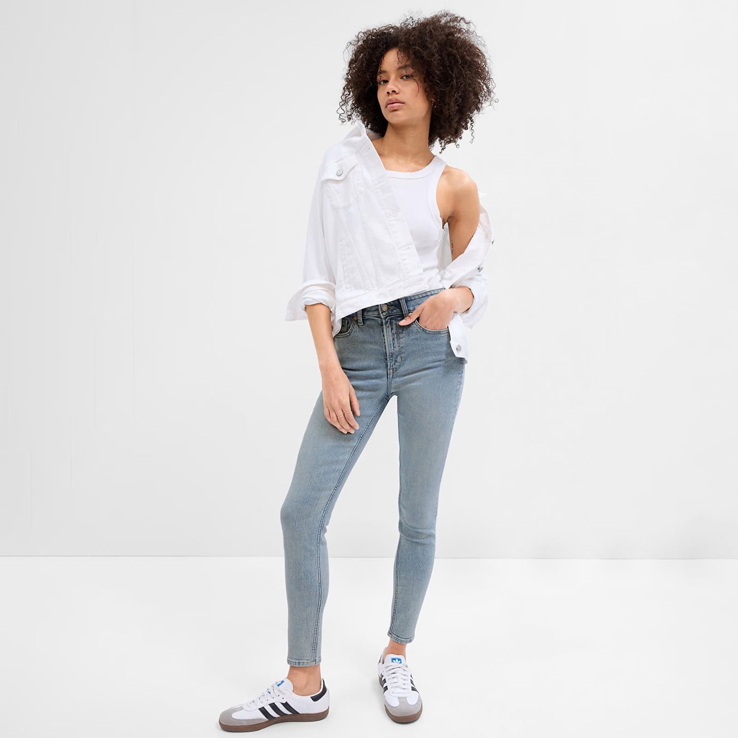 Džínsy GAP Denim Pants Legging - High Rise Light Wash Šedá | 674111-00, 0