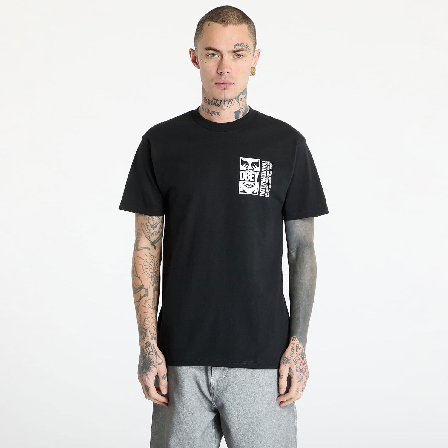 Tričko OBEY OBEY Icon Split T-Shirt Čierna | 165263693-BLK, 0