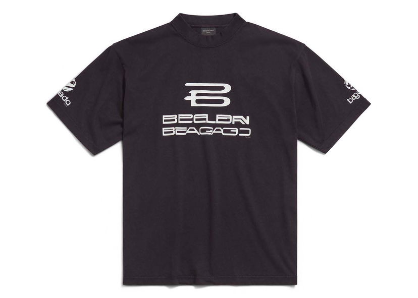 Tričko Balenciaga AI Generated Medium Fit T-shirt Black Čierna | 764235 TQVG1