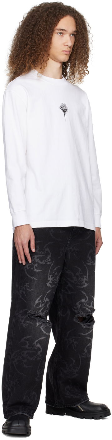 Tričko Han Kjøbenhavn Han Kjobenhavn Rose Graphic Long Sleeve T-Shirt Biela | M-133231, 3
