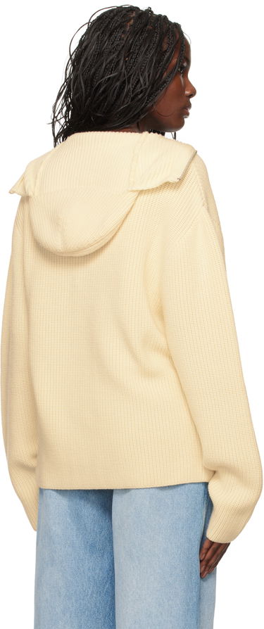 Sveter Courrèges Ribbed Wool Half-Zip Sweater Žltá | 324MPU182FI0036, 2