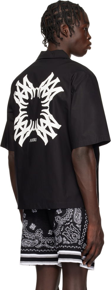 Košeľa AMIRI Quad Logo Print Bowling Shirt Čierna | AMSTCA1075, 2
