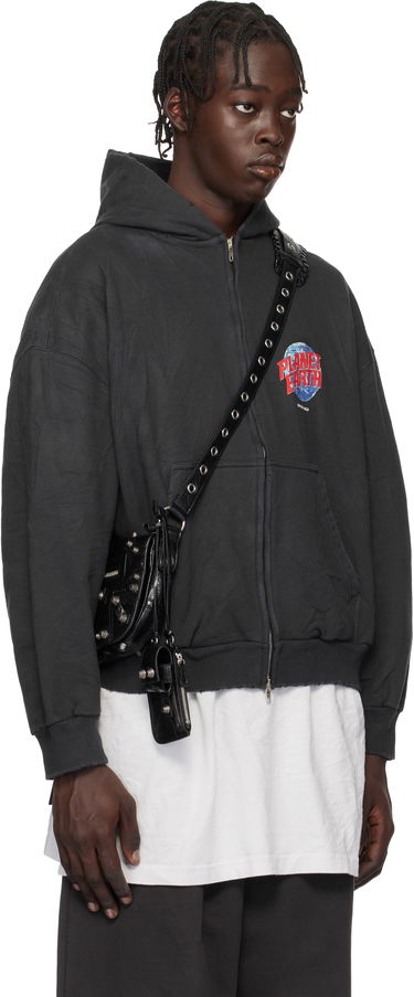 Mikina Balenciaga Balenciaga 'Planet Earth' Zip Hoodie Čierna | 803264TRVD11055, 1