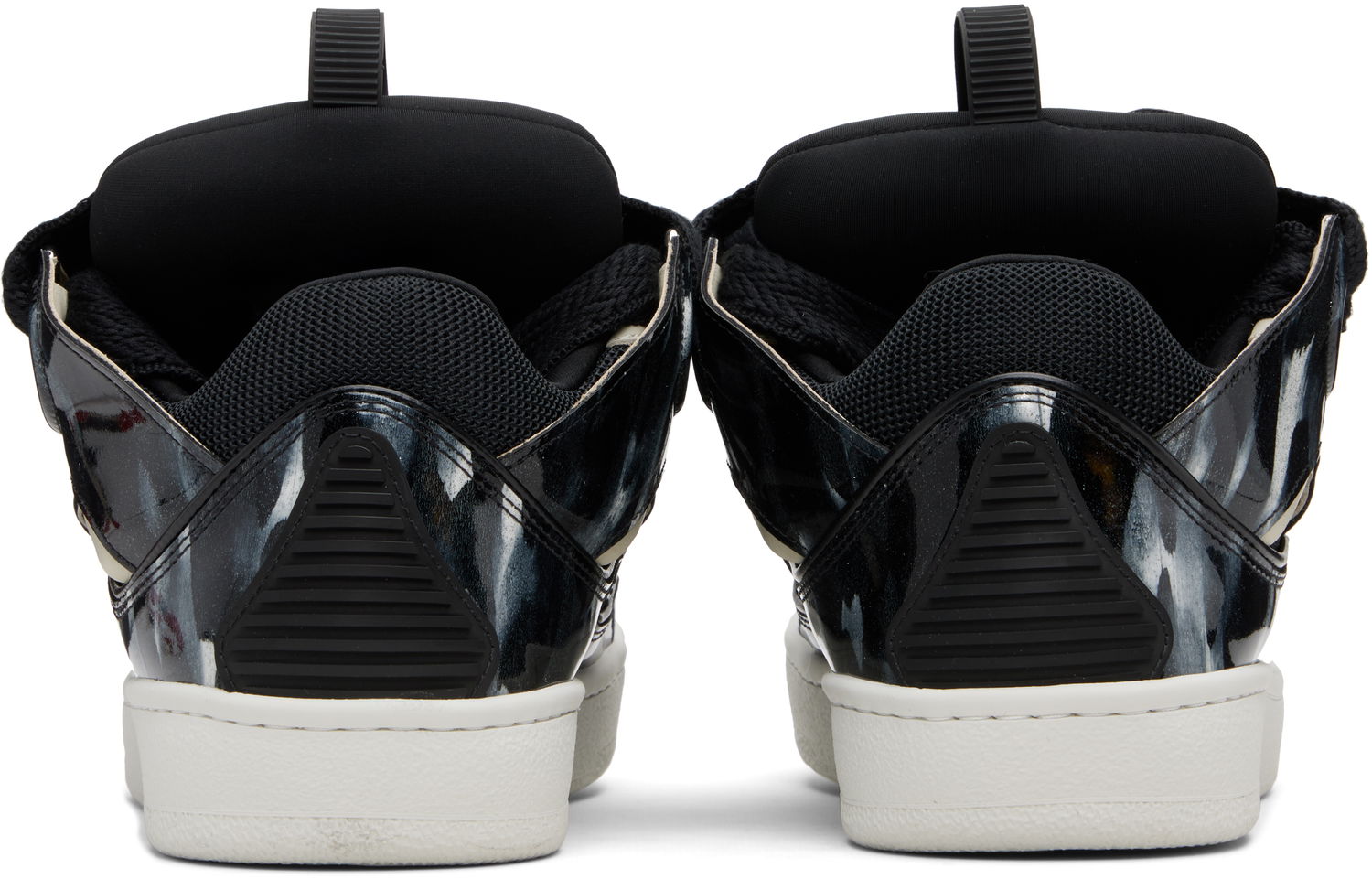 Tenisky a topánky LANVIN Black Curb Leather Sparkles Sneakers Čierna | FU-SKDK12-GLEO-E25, 1