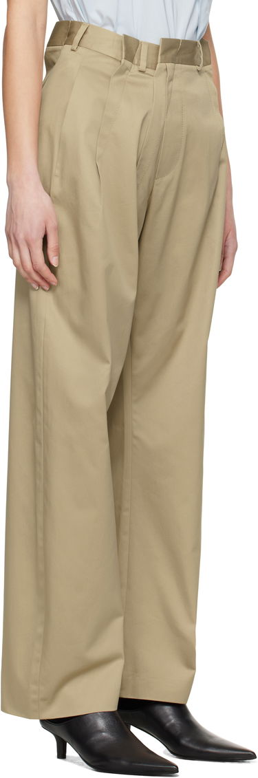 Nohavice Maison Margiela MM6 Maison Margiela Cotton Twill Darting Trousers Béžová | S52KA0534 M35368, 1