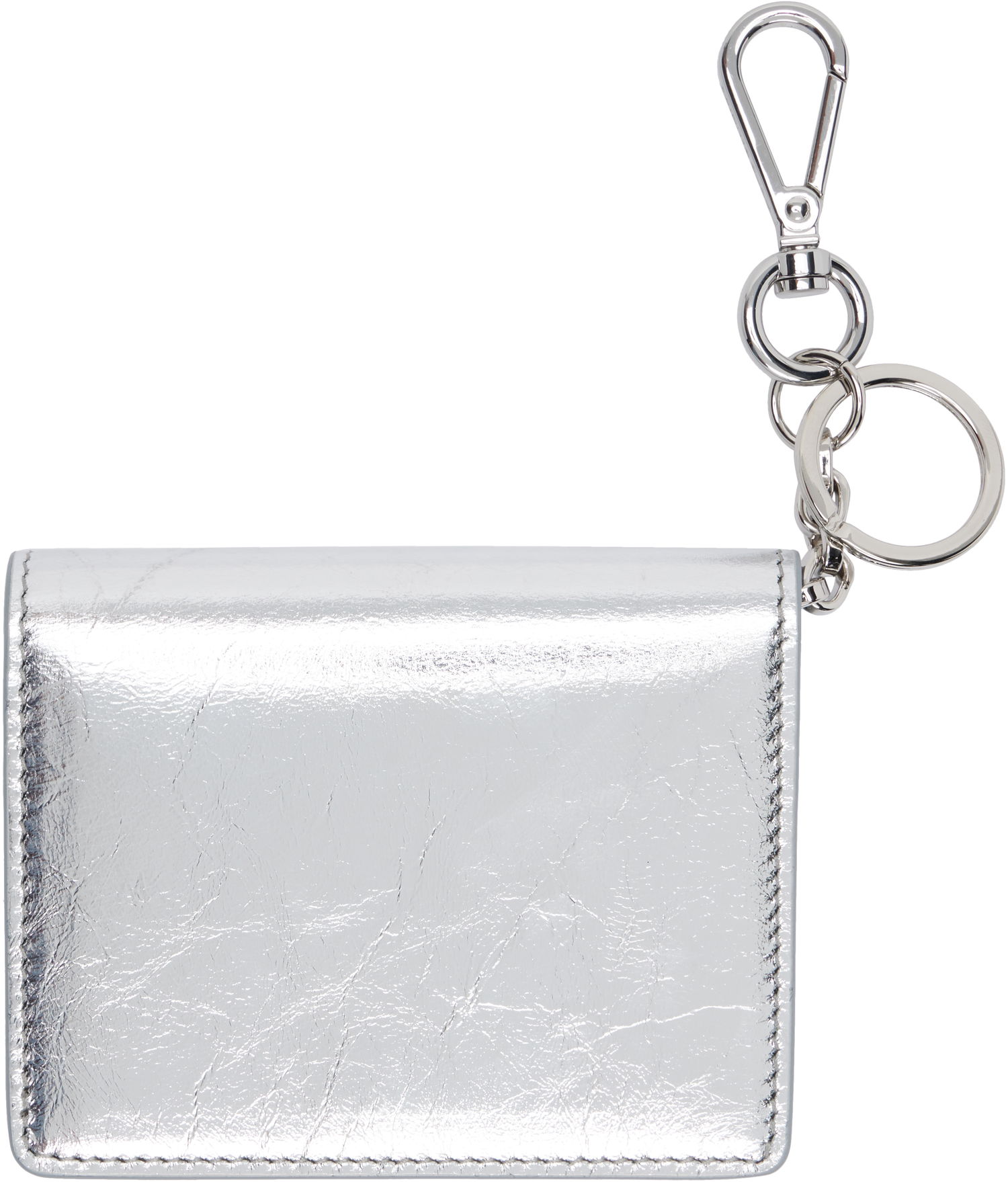 Kľúčenka Acne Studios Acne Studios Folded Leather Wallet Keychain Metalická | CG0285-, 1