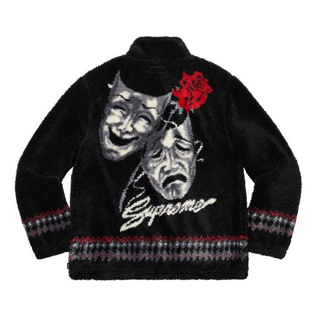 Sveter Supreme Drama Mask Fleece Jacket Čierna | SUP-SS20-386