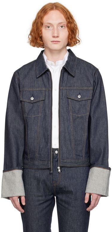Bunda Helmut Lang Cuffed Denim Jacket Modrá | O02DM101, 0
