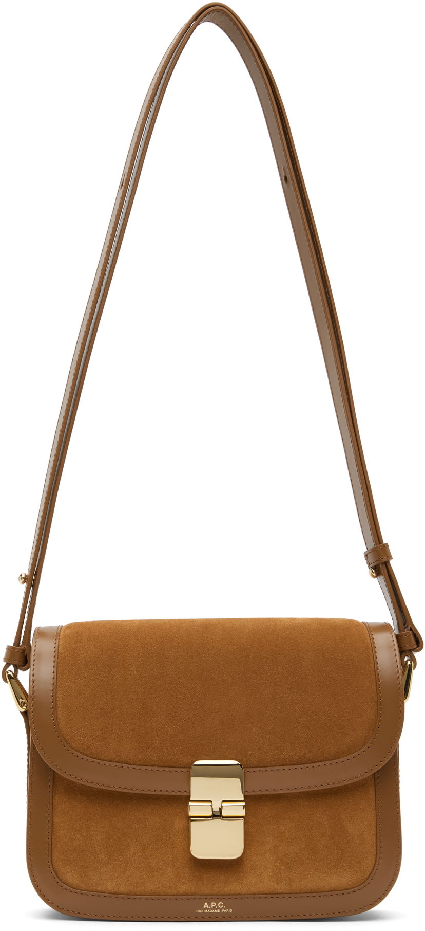 Taška cez rameno A.P.C. Grace Small Shoulder Bag Hnedá | PXBRX-F61413