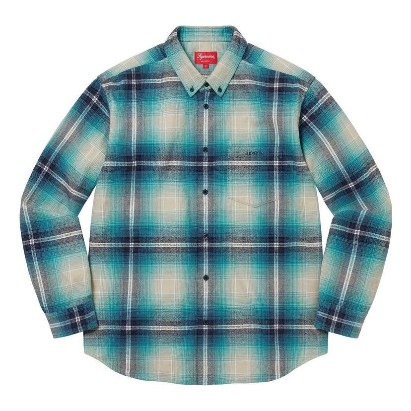 Košeľa Supreme Shadow Plaid Flannel Shirt Modrá | SUP-SS23-082