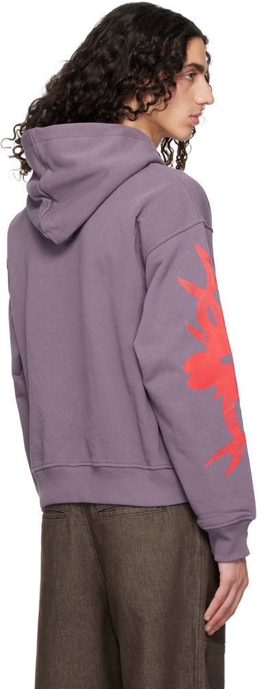 Mikina Chopova Lowena Bashful Graphic Pullover Hoodie with Sleeve Print Fialová | 5269, 2