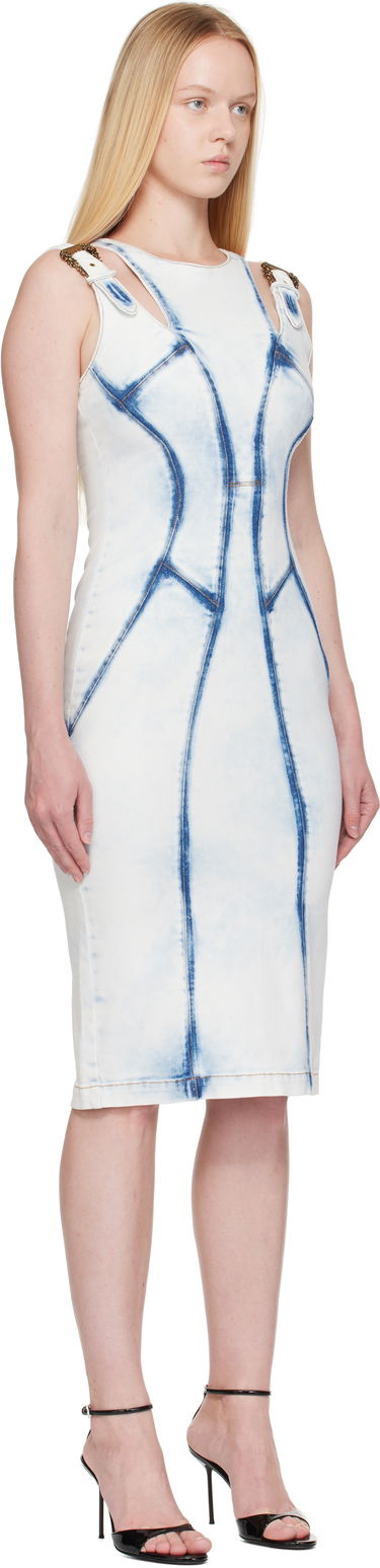 Šaty Versace Versace Jeans Couture Buckled Denim Minidress Modrá | E78HAO95R_EDW063RS5, 1