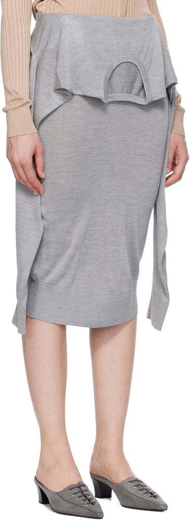 Sukňa Acne Studios Acne Studios Layered Midi Skirt Šedá | AF0527-, 1