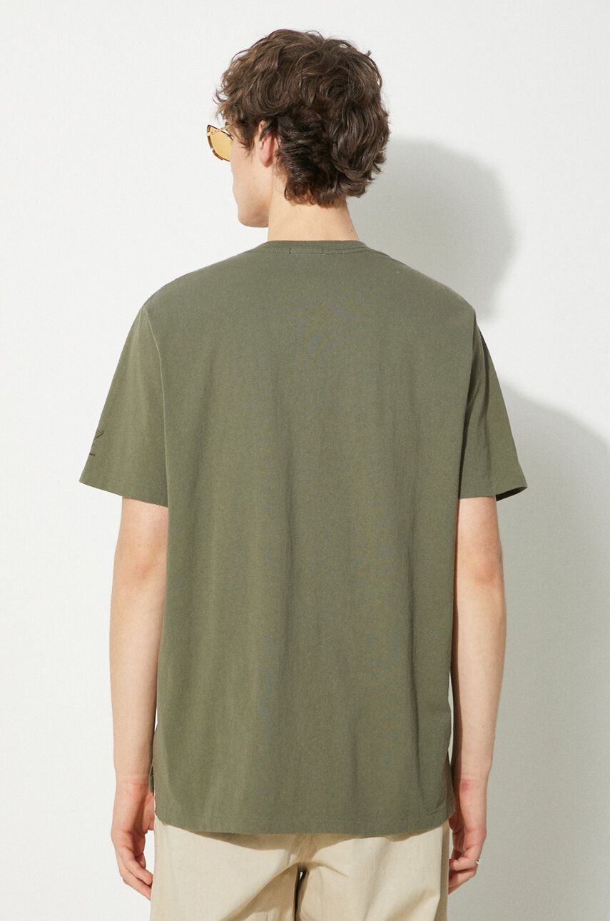 Tričko Engineered Garments Printed Cross Crew Neck T-shirt Zelené | OR424.NP121, 1