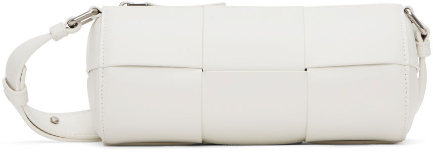 Taška cez rameno Bottega Veneta Small White Leather Shoulder Bag Biela | 741561 VB1K0, 0