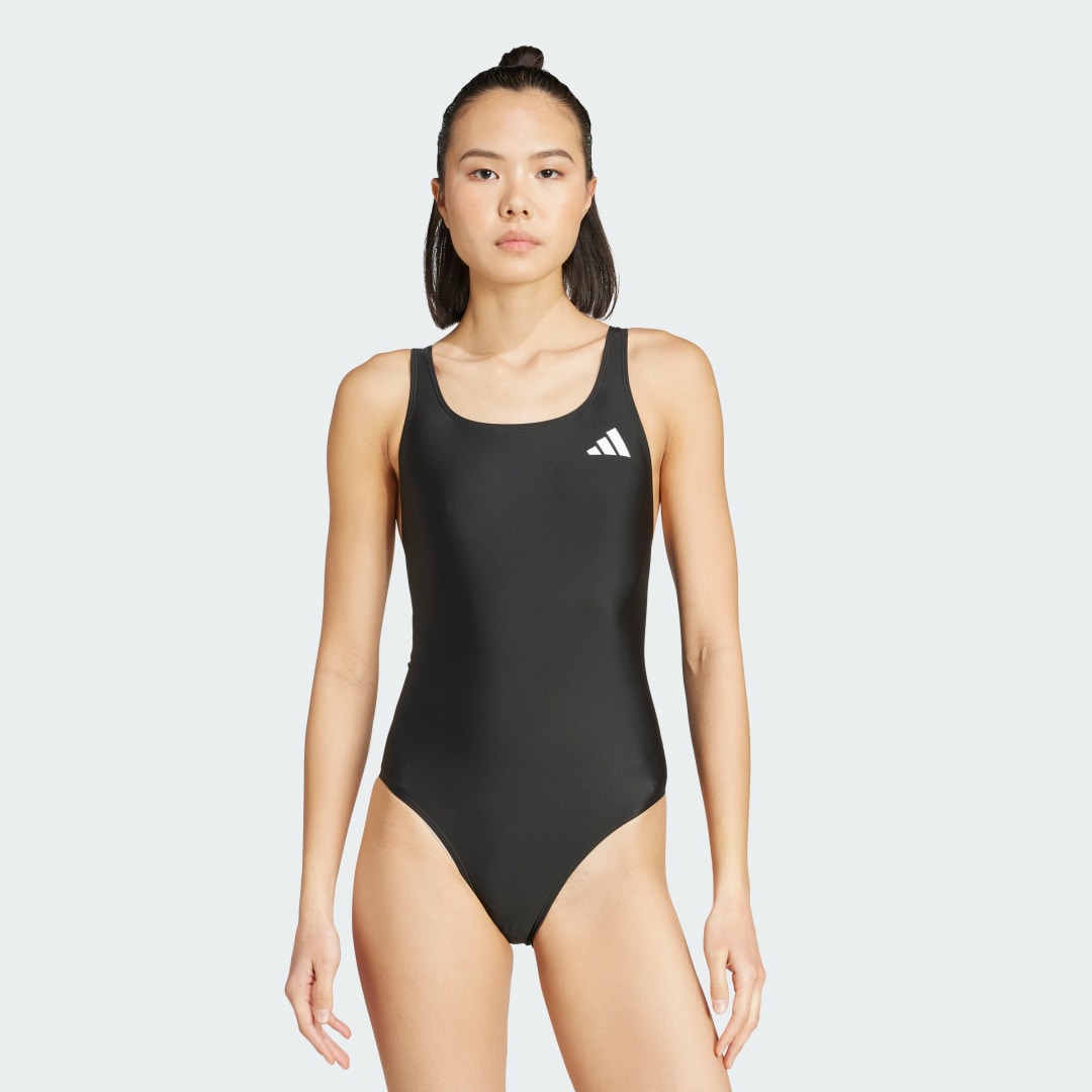 Plavky adidas Performance V-Back One-Piece Swimsuit Čierna | JM8152, 0