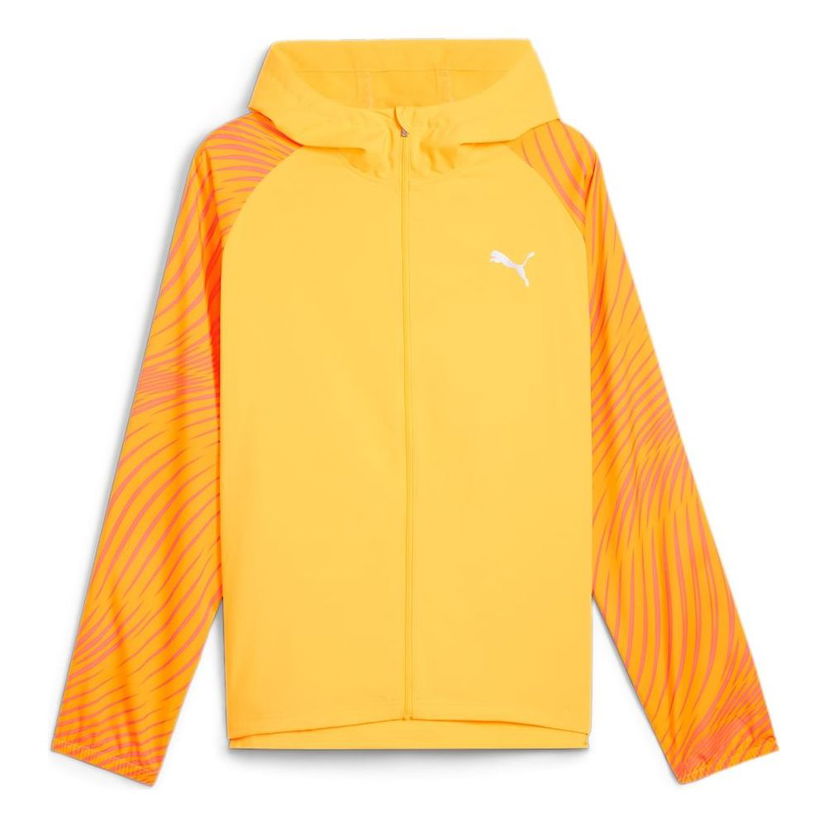 Vetrovka Puma Run Favorite Graphic Print Hooded Running Jacket Žltá | 524221-38