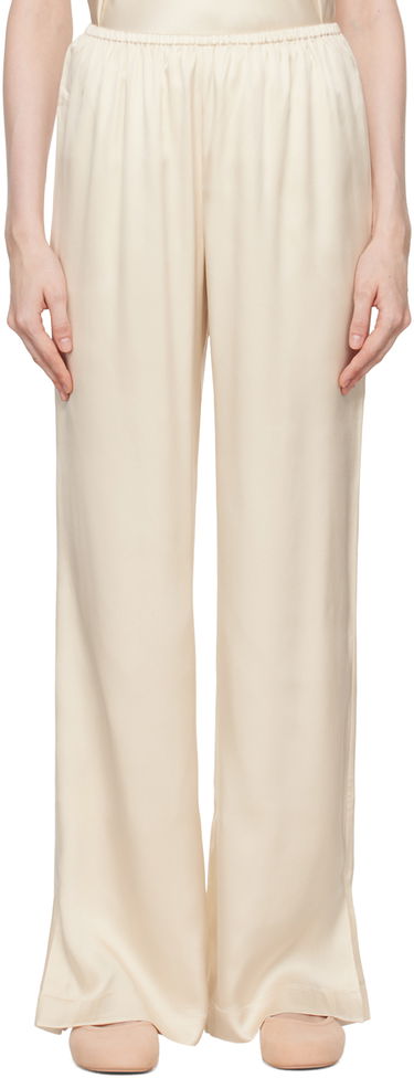 Nohavice Anine Bing Silk Wide Leg Trousers Béžová | A-03-3353-SDA26, 0