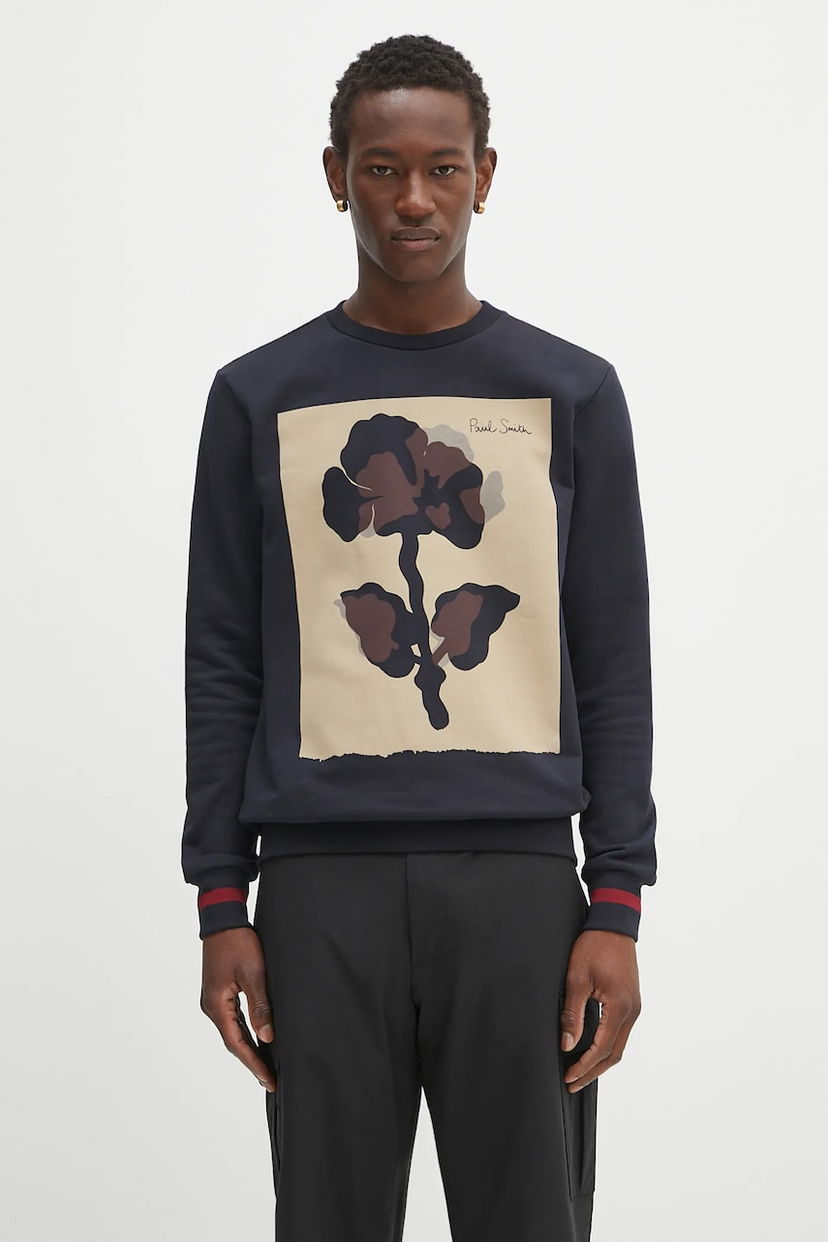 Mikina Paul Smith Paul Smith Floral Print Sweatshirt Navy | M1R.302S.TP4930