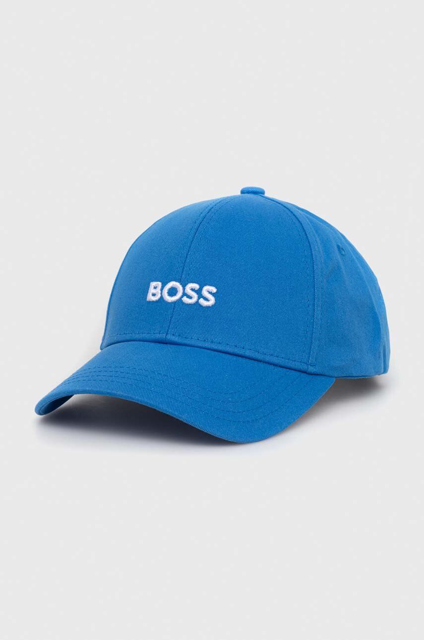 Šiltovka BOSS Cotton-twill Six-panel Cap with Embroidered Logo Modrá | 50495121, 0