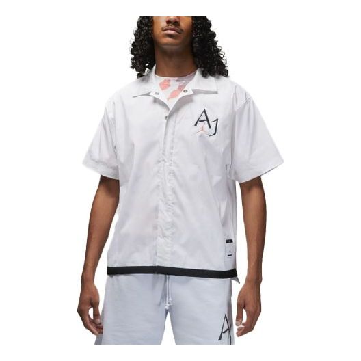 Košeľa Jordan Jordan Short Sleeve Embroidered Shirt Biela | DM1417-100, 0