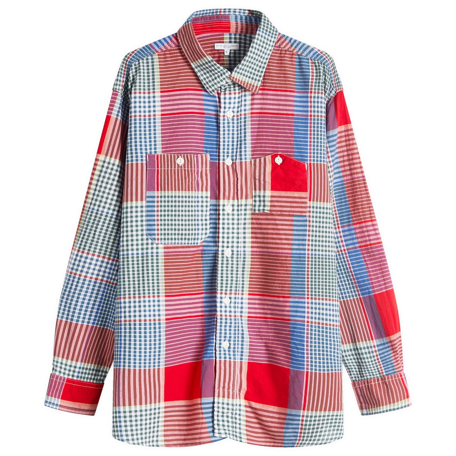Košeľa Engineered Garments Engineered Garments Popover BD Shirt, Madras Plaid, Size Large Rôznofarebný | QT013-ES065, 0