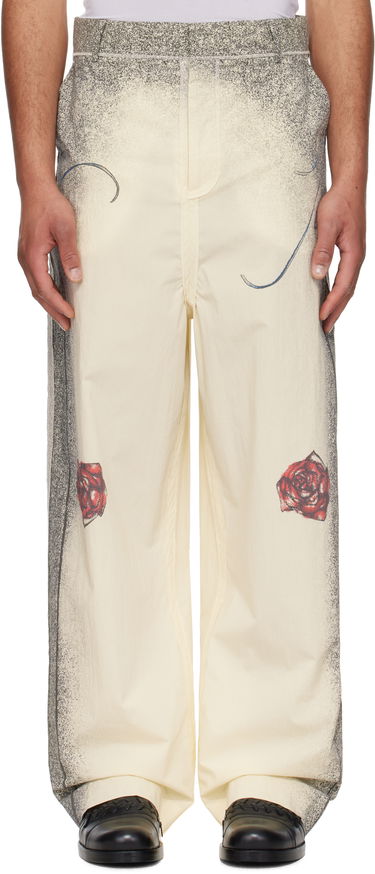 Nohavice Jean Paul Gaultier Jean Paul Gaultier 'The Multi-Tattoo' Suit Trousers Béžová | 25/34-U-PA192-C589-030030, 0