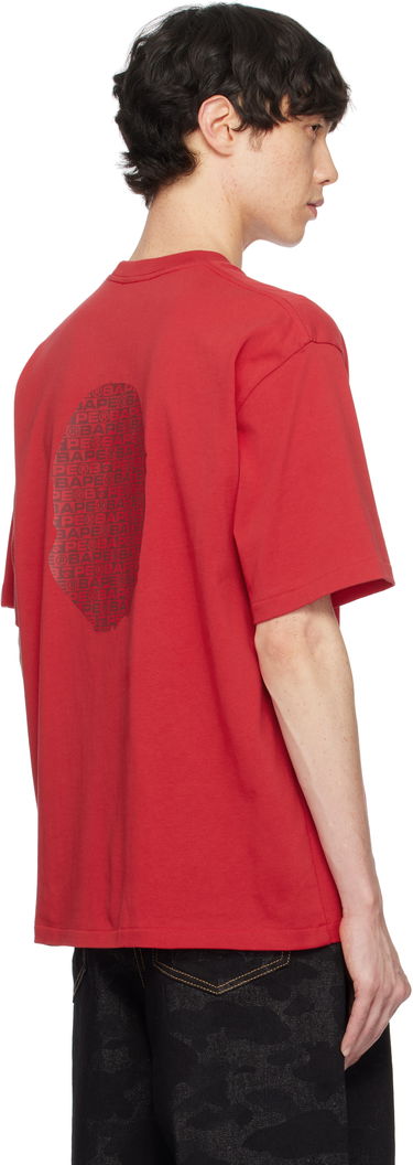 Tričko BAPE Lux Sport Pattern Ape Head T-Shirt Červená | 001TEK801322M, 2