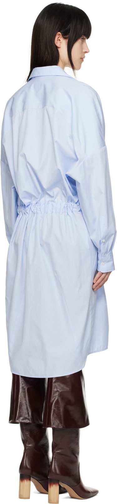 Šaty Dries Van Noten Dries Van Noten Belted Shirt Midi Dress Modrá | 251-011002-1466, 2
