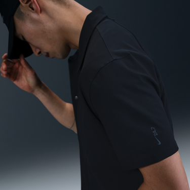 Košeľa Nike 24.7 PerfectStretch Dri-FIT Short Sleeve Button-Up Shirt Čierna | HQ6958-010, 3