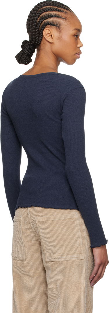 Sveter Baserange Baserange Long Sleeve Fitted T-Shirt Navy | TODIL-RC-SP25, 2