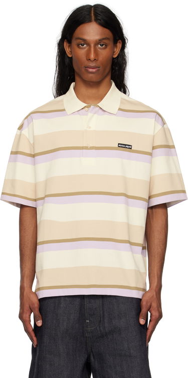 Polo tričko MAISON KITSUNÉ Maison Kitsuné Striped Oversize Polo Béžová | OM00206KJ7019, 0