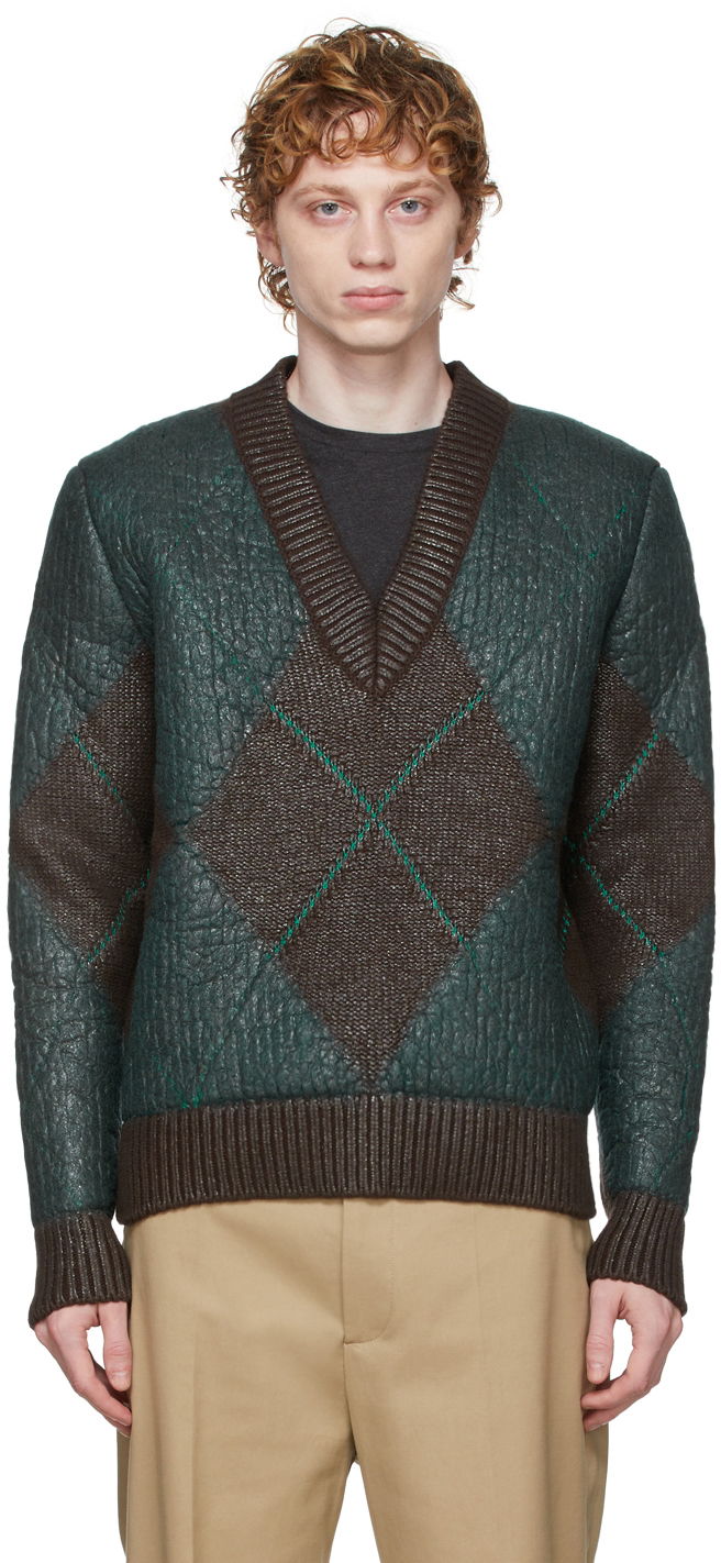 Argyle V-Neck Sweater