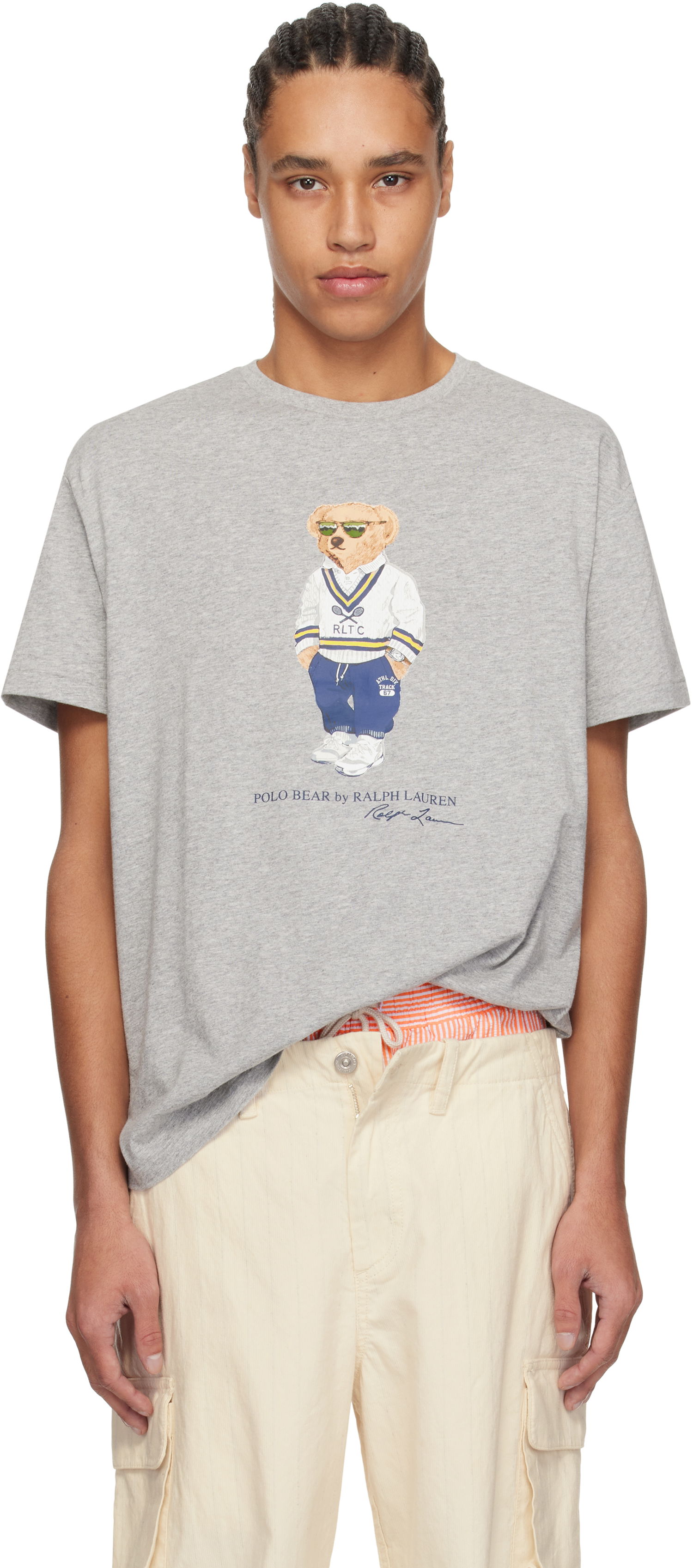 Tričko Polo by Ralph Lauren Polo Ralph Lauren Classic Fit Polo Bear Jersey T-Shirt Šedá | 710973141002, 0