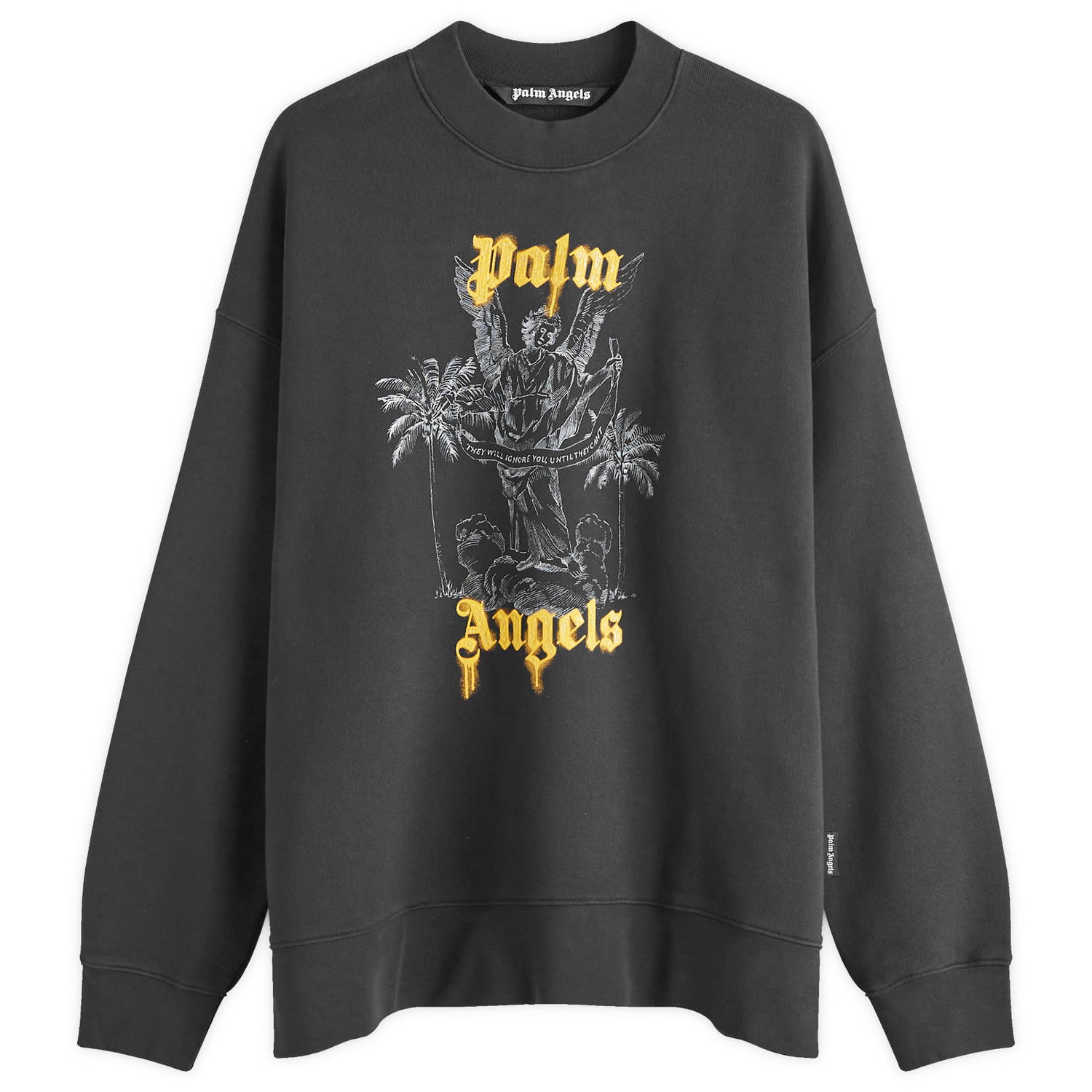 Mikina Palm Angels Crewneck Sweatshirt Čierna | PMBA026F24FLE0061022, 0