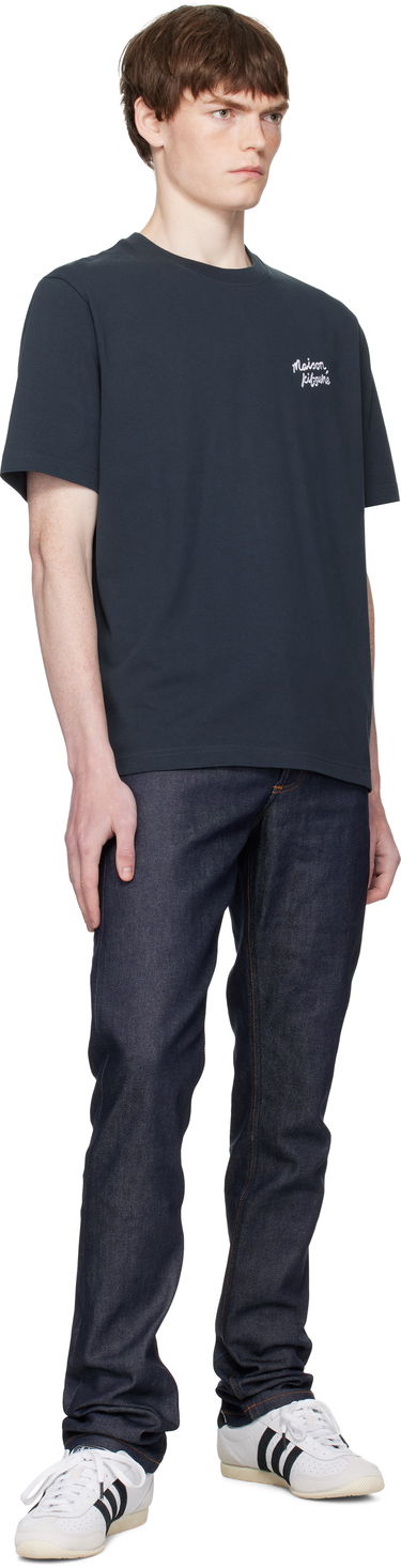 Tričko MAISON KITSUNÉ Maison Kitsuné Handwriting Comfort T-Shirt Navy | MM00126KJ7025, 3
