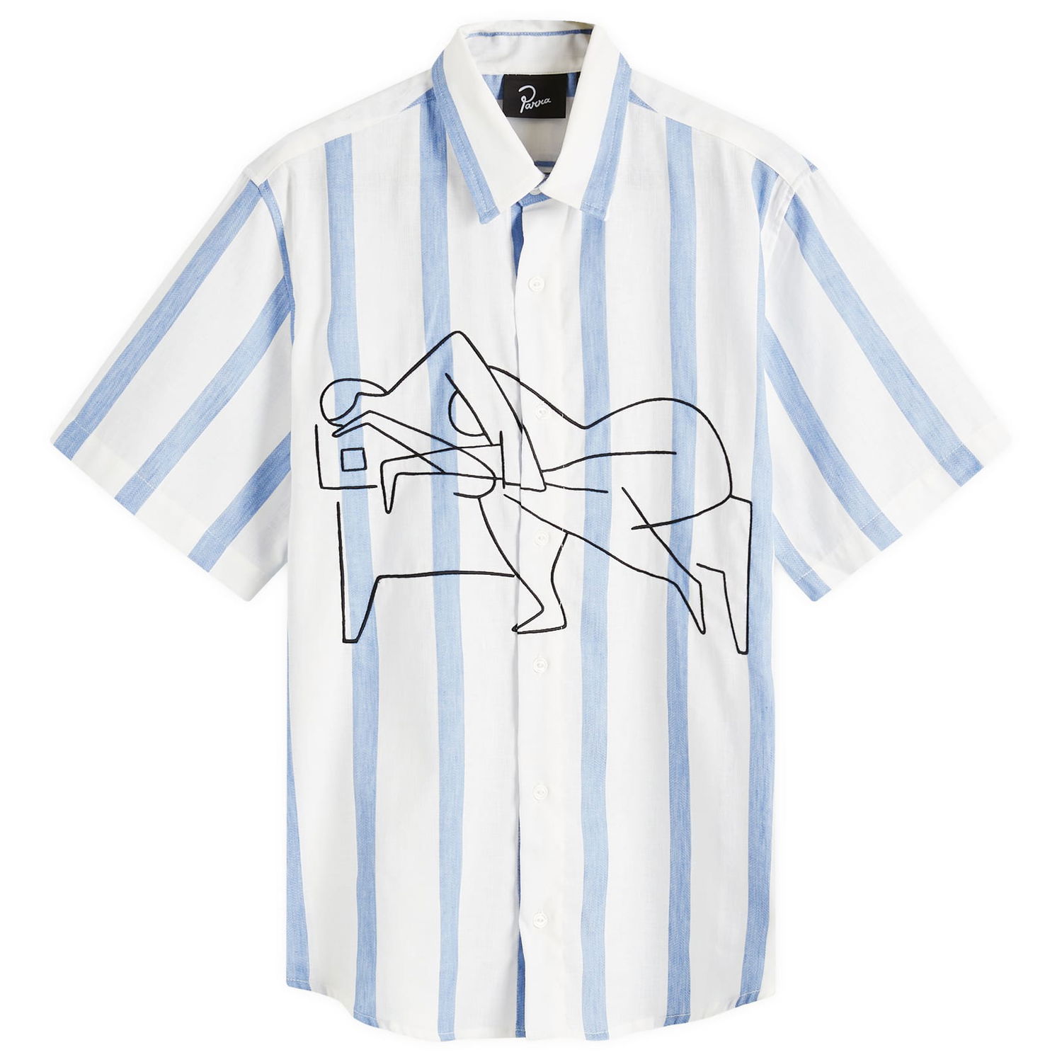 Košeľa By Parra Parra Sleep Now Short Sleeve Shirt, Size Large Modrá | 53240-BLU, 0