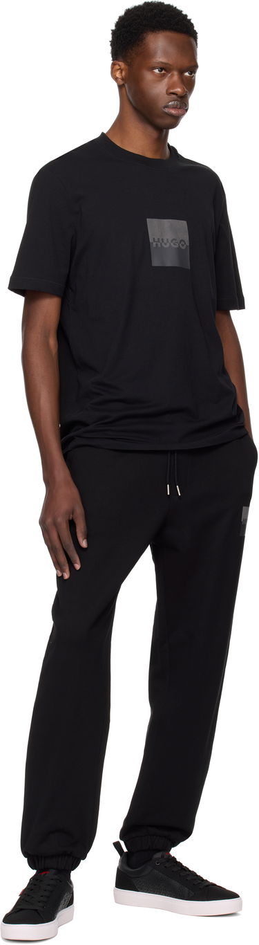 Tričko BOSS Hugo Cotton Jersey Split Logo T-Shirt Čierna | 50542784, 3