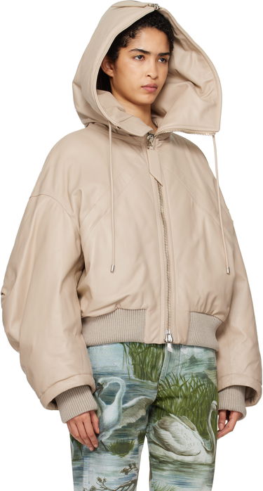 Bomber bunda The Attico The Attico Padded Leather Bomber Jacket Béžová | 250WCB00062 LBT128AA, 3