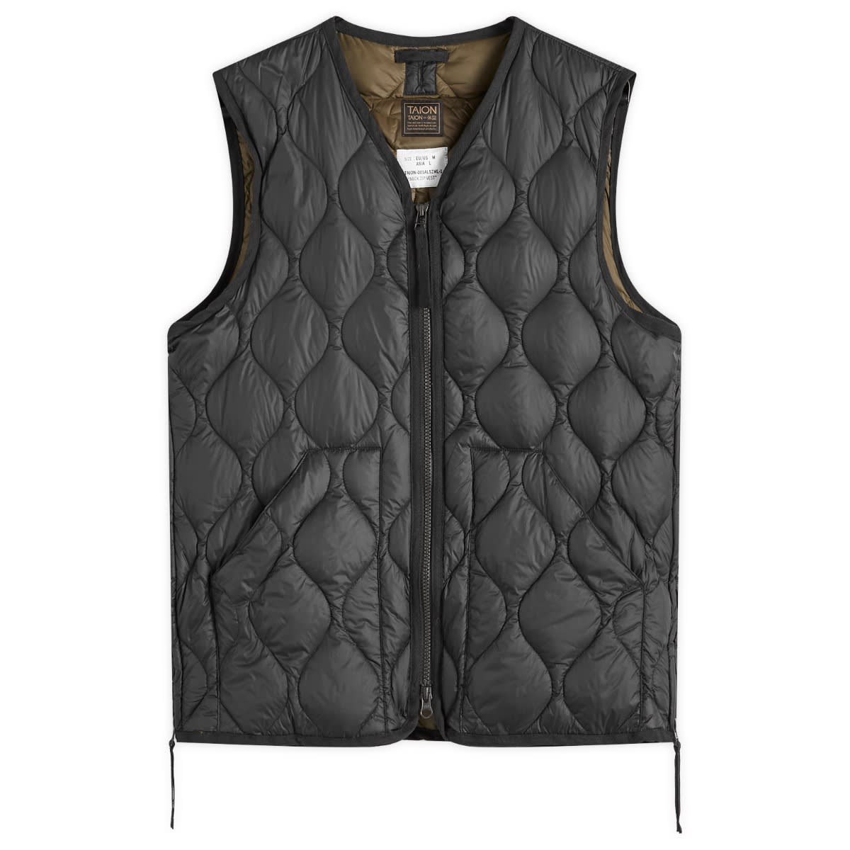 Vesta TAION Lightweight Zip Down Vest Čierna | TAION-001ALSZML-1-BLK, 0