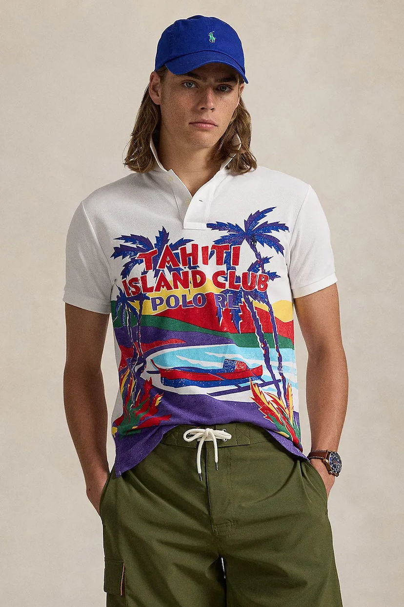 Tričko Polo by Ralph Lauren Polo Ralph Lauren Tahiti Island Club Graphic Tee Biela | 710958934