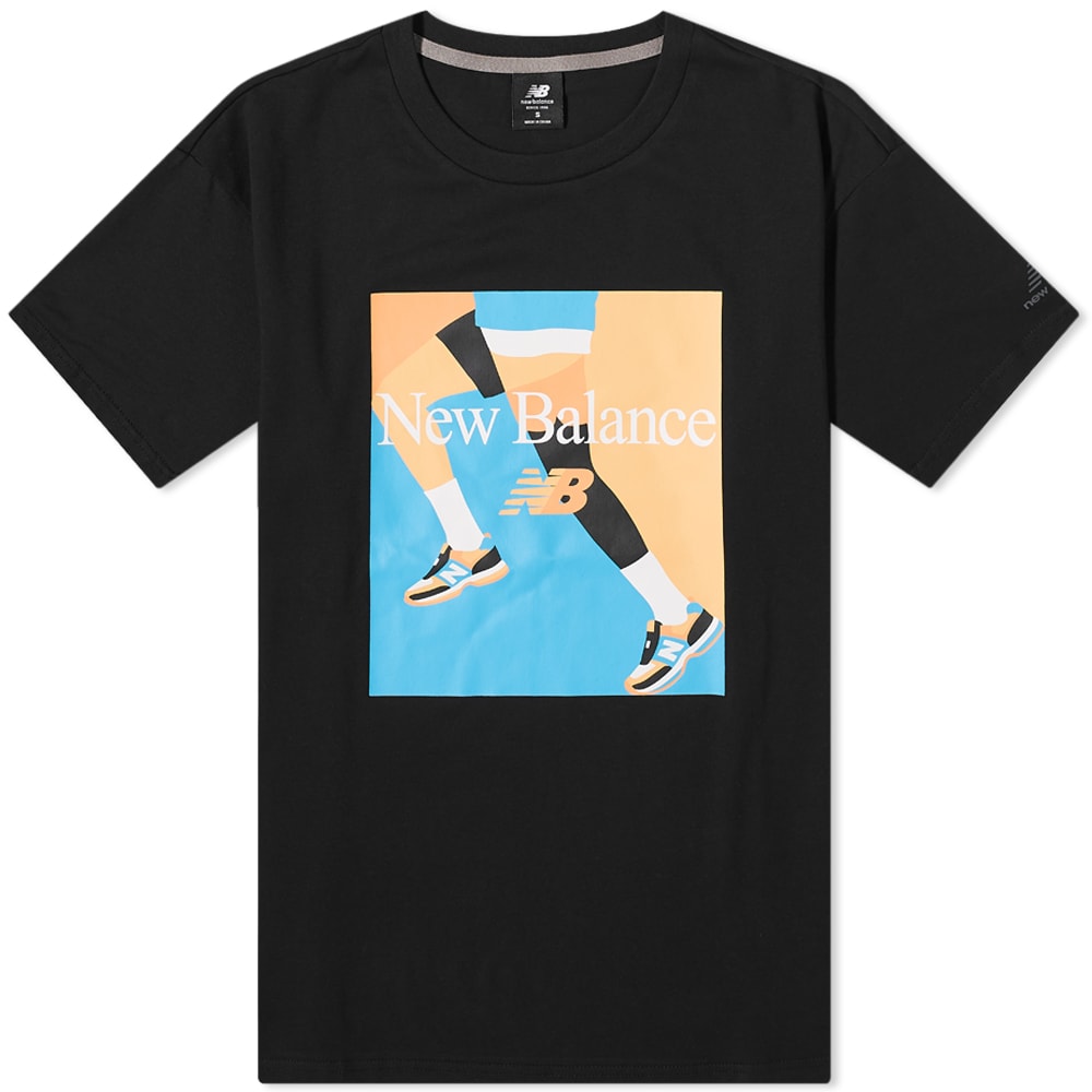 Tričko New Balance Essentials Celebrate Run T-Shirt Čierna | MT21516-BK, 0